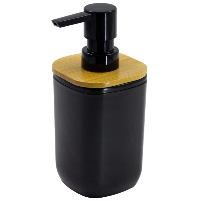 Пластиковый диспенсер, черный, с бамбуком купить в отделе магазина Экономстрой