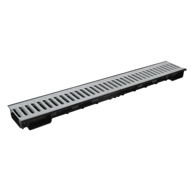 Канал пластиковый ECOTECK LITE DN100 1013х153х55,8 с решеткой стальной (А15) купить в отделе магазина Экономстрой