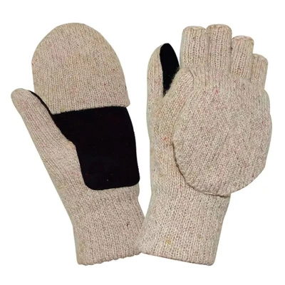 Перчатки-рукавицы шерстяные со спилком на ладони Юкагиры Safeprotect (Тинсулейт), размер 9