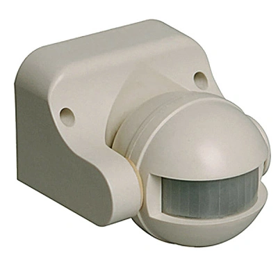 Датчик движения ИЭК ДД 009, максимальная нагрузка 1100 Вт, угол 180 градусов, дальность 12 м, IP44, белый