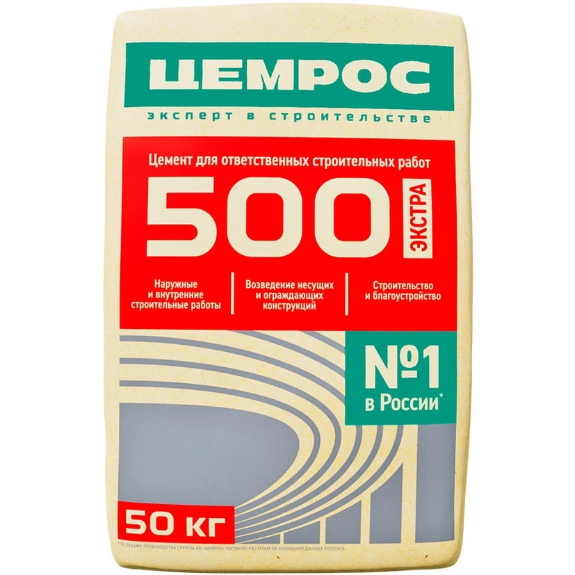картинка Цемент Цемрос M500, ЦЕМ2, 42,5, 50 кг от магазина Экономстрой