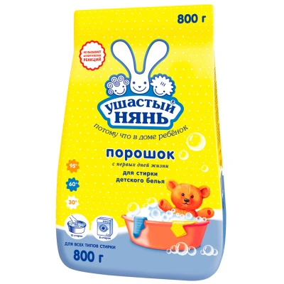 Стиральный порошок детский 800 г Ушастый Нянь 09545/01012 купить в отделе магазина Экономстрой