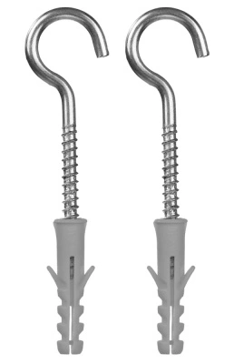 Крюк-полукольцо Стройбат с дюбелем, оцинкованный, 6 мм (6 шт) купить в отделе магазина Экономстрой