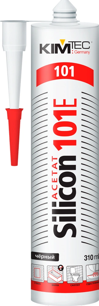 Герметик KimTek Silicon 101E силиконовый черный 310 мл D-06 купить в отделе Герметики магазина Экономстрой