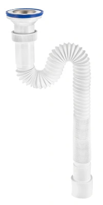 Сифон гофрированный с нержавеющей чашкой 70 мм, 1200 мм 40/50 1 1/2" 30980632 купить в отделе магазина Экономстрой