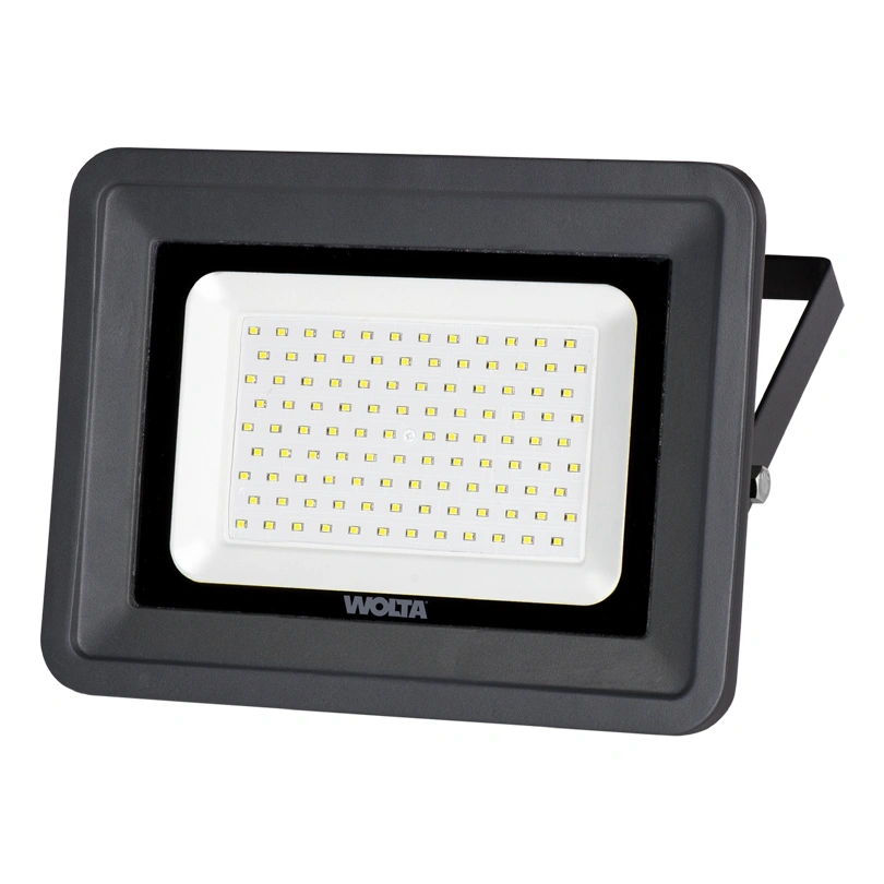 Светодиодный прожектор Wolta, WFL-100W/06, 100 Вт, 5700К, IP65, 9000 Лм, серый купить в отделе Прожекторы светодиодные магазина Экономстрой