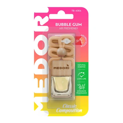 Ароматизатор автомобильный подвесной "Бутылочка" Medori, с пробником аромата, бабл гам купить в отделе магазина Экономстрой