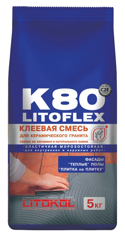 картинка Клеевая смесь Litokol LitoFlex K80, 5 кг от магазина Экономстрой