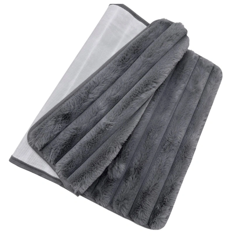 Коврик плюшевый My Bunny Волны, серый, 50х80 см купить в отделе Коврики для ванной магазина Экономстрой