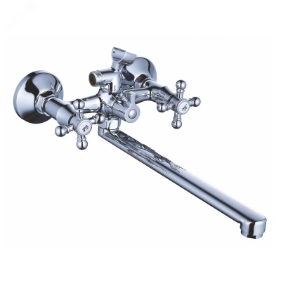 Смеситель для ванны Антей Дельта с 2-мя рукоятками и изливом L-30 см, хром (арт. 237333-ANT) купить в отделе магазина Экономстрой