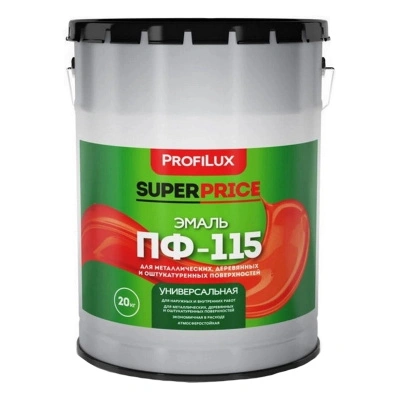 Эмаль ПФ-115 Profilux Superprice, зеленая, 20 кг