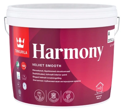 Краска ВД TIKKURILA Harmony, 2,7 л, для внутренних работ, База А 280