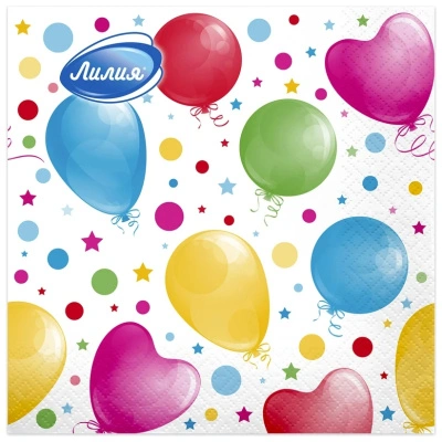 Салфетки Лилия, "Праздник", 33х33 см, 2 слоя, 20 листов купить в отделе магазина Экономстрой