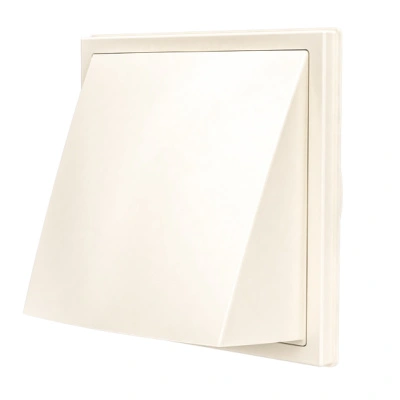 Выход стенной  вытяжной с обратным клапаном 150х150 с фланцем D100,Ivory ASA, купить в отделе магазина Экономстрой