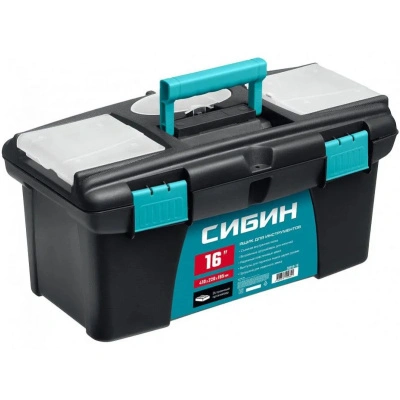 Ящик для инструмента Сибин, пластиковый, 16", 41х22х19,5 см купить в отделе магазина Экономстрой