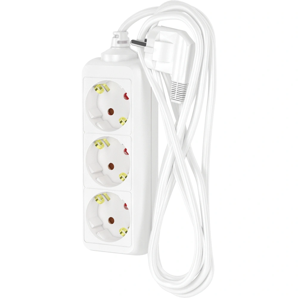 Удлинитель сетевой Фотон, с заземлением, 16А, белый, 3 розетки, 3 м купить в отделе Удлинители бытовые, катушки магазина Экономстрой