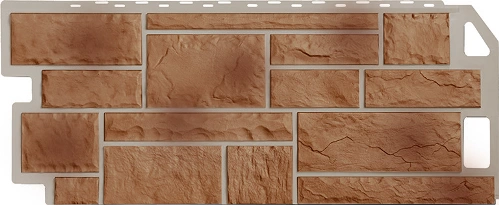 картинка Фасадная панель FineBer Камень 1137х470 мм (0,46 м2) терракотовый от магазина Экономстрой
