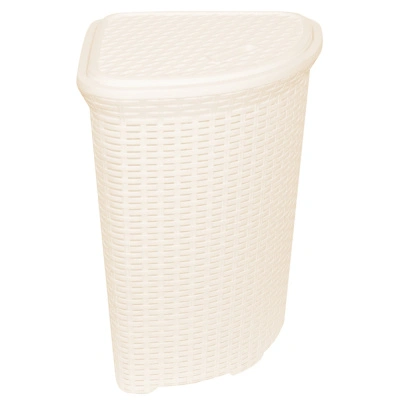 Корзина для белья Ротанг, угловая, слоновая кость, 60 л купить в отделе магазина Экономстрой