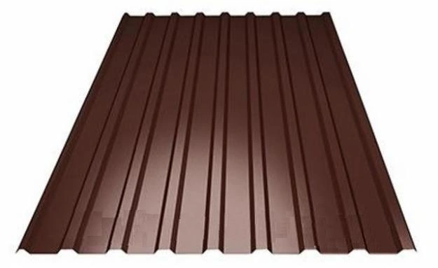 картинка Профнастил стеновой полиэстер С8  Эконом  0,3-0,35х1200х2000мм шоколадно-коричневый Ral-8017 от магазина Экономстрой