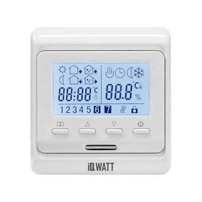 Терморегулятор IQ Thermostat P, программируемый, электронный, слоновая кость купить в отделе магазина Экономстрой