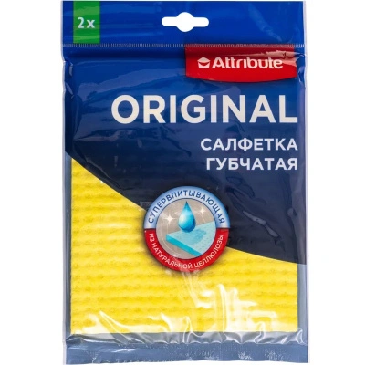 Салфетка губчатая Attribute Original, 15x18 см, 2 шт купить в отделе магазина Экономстрой