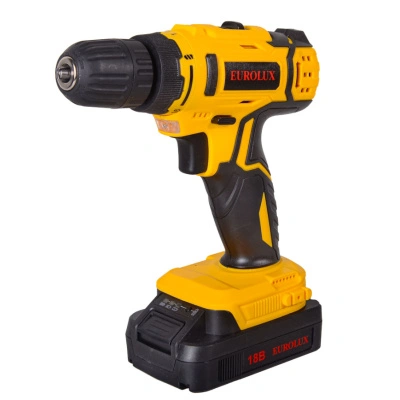 Аккумуляторная дрель-шуруповерт Eurolux ДА-18/2Li 72/14/40 (2х1,5 Ач) купить в отделе магазина Экономстрой