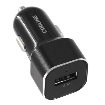 Адаптер автомобильный Carline, CH-1U21A, 1хUSB, 2.1А, 12/24В, черный