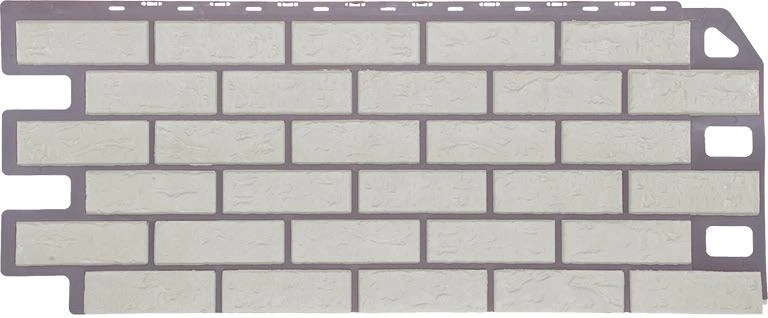 картинка Фасадная панель FineBer Кирпич 1137х470 мм (0,46 м2) белый от магазина Экономстрой