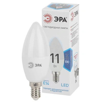 Лампа светодиодная Эра Red Line LED B35-11W-840-E14 E14 / Е14, свеча, 11 Вт, 880lm 4000К, Б0032982 купить в отделе магазина Экономстрой
