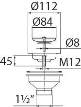 Выпуск Элит с нержавеющей чашкой 112 мм 3 1/2" 30980645