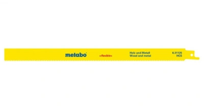 Полотно пильное для сабельной пилы по дереву и металлу Metabo 631125000, 300х0,9х2,5 мм (2 шт)