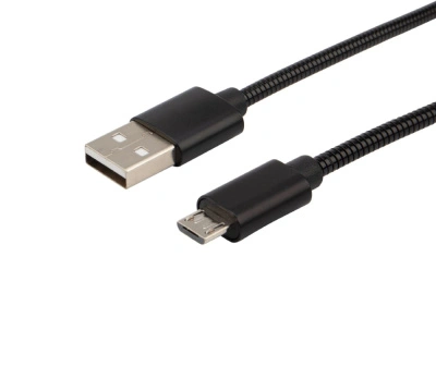 Кабель Rexant, металлическая оплетка, черный, 1 м, USB-micro