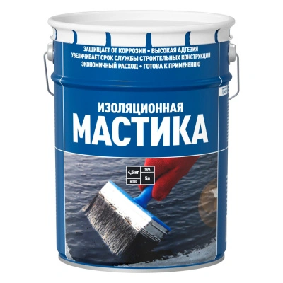Мастика битумная изоляционная Старт, 5 л/4,5 кг (металл) купить в отделе магазина Экономстрой