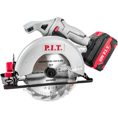 Циркулярная аккумуляторная пила P.I.T. PKS20H-165A/1, 20 В (2 Ач) купить в отделе магазина Экономстрой