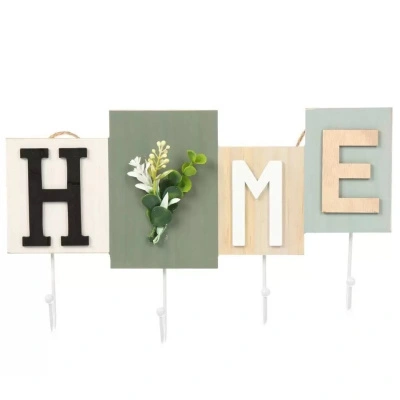Крючок Home, 32,5х20,5 см, МДФ, 4 крючка, на декоративном панно, настенный купить в отделе магазина Экономстрой