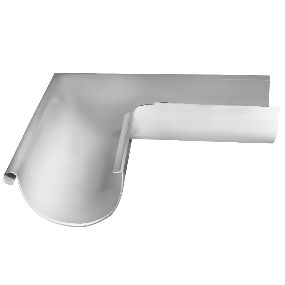 Угол желоба внешний 90°, Ф-125, RAL-9003 РЕ двусторонний купить в отделе Водосточные системы магазина Экономстрой