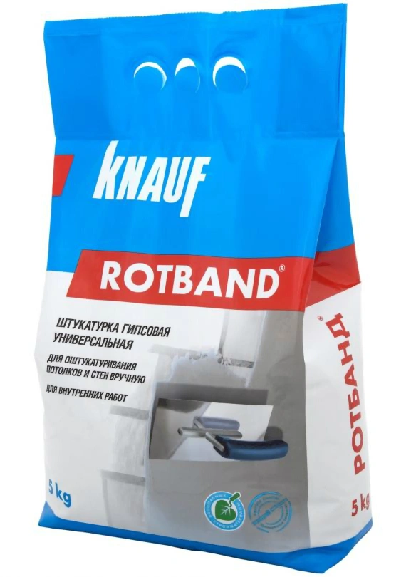 картинка Штукатурка гипсовая универсальная Knauf Ротбанд, 5 кг от магазина Экономстрой
