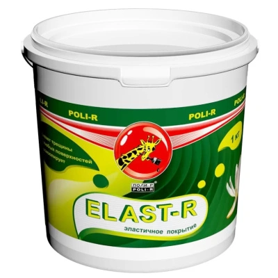 Краска эластичная Poli-R Elast-R (графит; RAL 7024), 1 кг