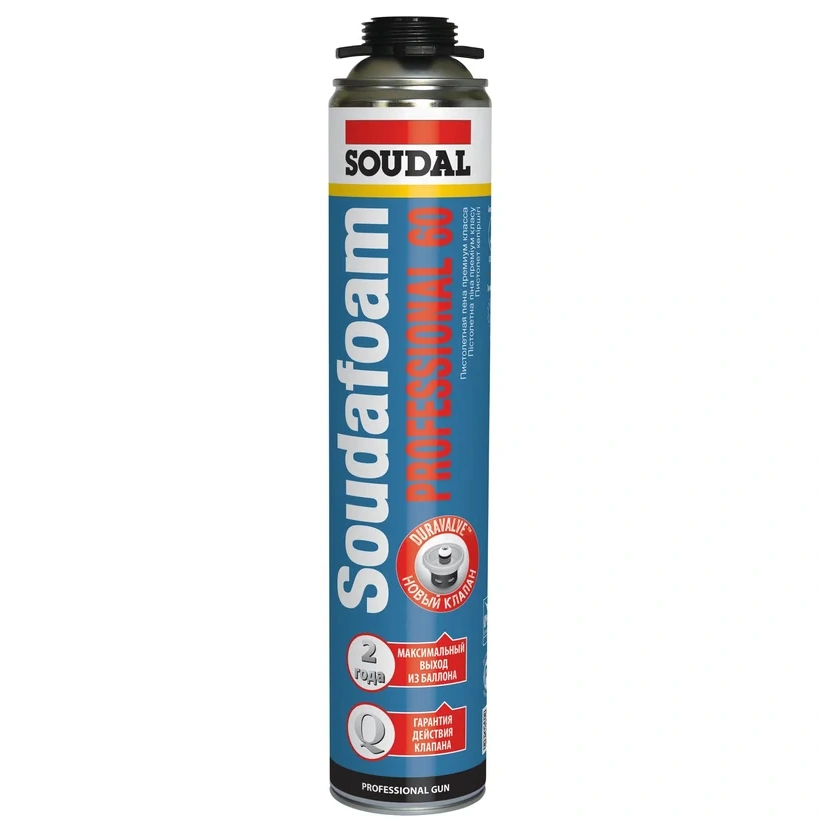 Пена монтажная профи Soudal, Soudafoam, всесезонная, 750 мл купить в отделе Монтажные пены и очистители магазина Экономстрой