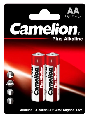 Батарейка алкалиновая Camelion LR6-2BL Plus Alkaline / АА, 1,5V (2 шт)