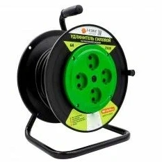 Удлинитель силовой Jett, на пластиковой катушке, б/з, кабель ПВС 2х1,5, 16 А, 4 розетки, 20 м купить в отделе магазина Экономстрой
