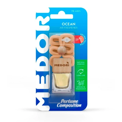 Ароматизатор автомобильный подвесной "Бутылочка" Medori, с пробником аромата, океан купить в отделе магазина Экономстрой