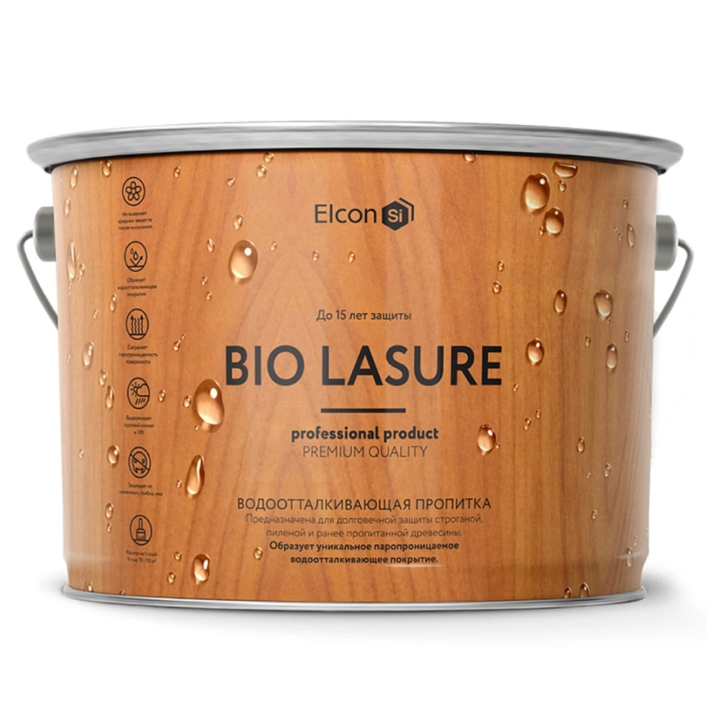 Пропитка для дерева Elcon Bio Lasure бесцветная/база, 9 л купить в отделе Декоративные пропитки магазина Экономстрой