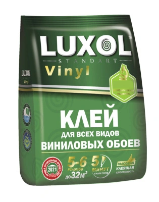 Клей обойный Luxol Standart виниловый 5-6 рулонов 180 г купить в отделе магазина Экономстрой