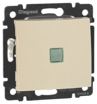 Выключатель 1 клавишный, слоновая кость с подсветкой VALENA (индивидуальная упаковка) (695601) купить в отделе магазина Экономстрой