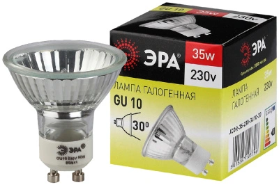 Лампа галогенная Эра GU10-JCDR (MR16)-35W-230V 525lm 3000К, C0027385 купить в отделе магазина Экономстрой