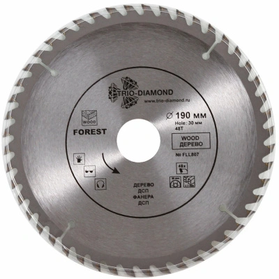 Пильный диск по дереву (190х30 мм; 48 зуб) Trio-Diamond, FLL807 купить в отделе магазина Экономстрой