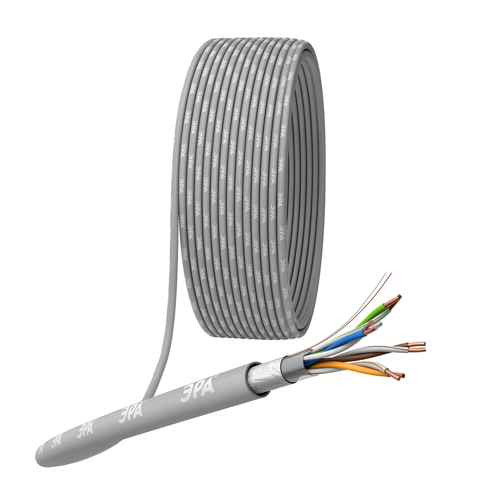 Кабель FTP 4х2х24AWG Cat5e компьютерный экранированный, медный купить в отделе Кабель телефонный, компьютерный магазина Экономстрой