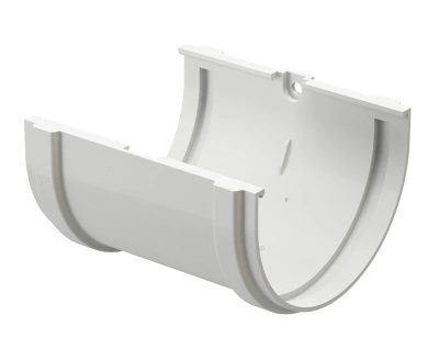 Соединитель желоба Docke STANDARD (Standart) пластиковый 120 мм, белый RAL 9003