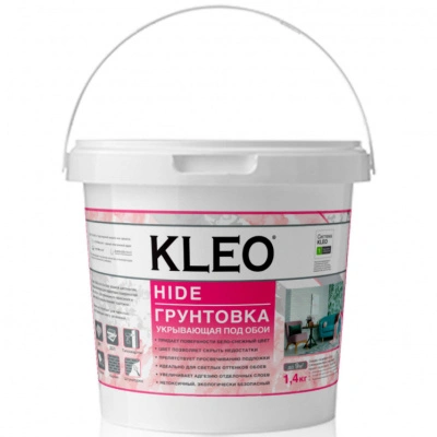 Грунтовка укрывающая под обои Kleo Hide, белая, 1,4 кг